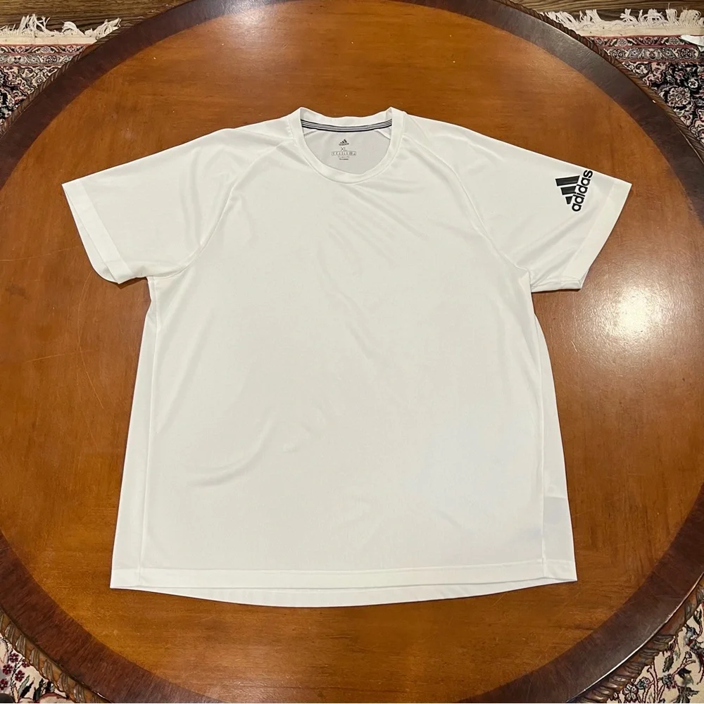 Adidas Men’s Climalite ID Performance Short-Sleeve Tee White/Black XL Workout